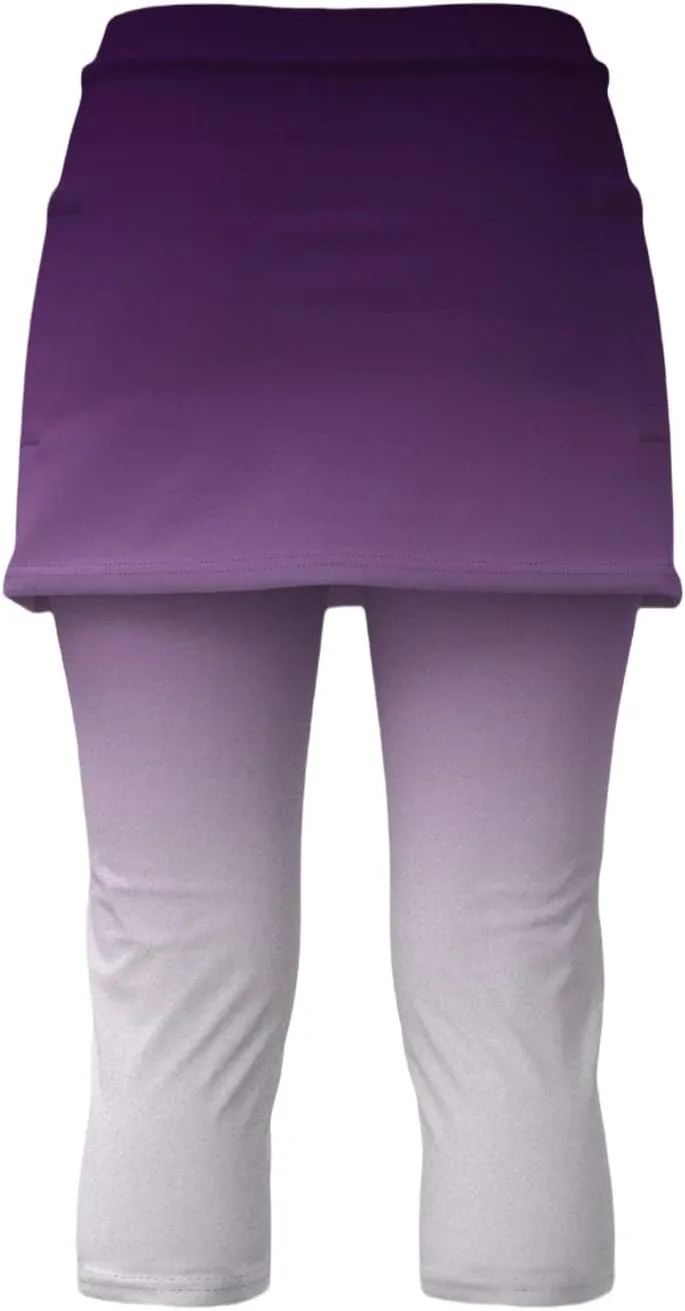 Tennis Skirt with Leggings for Women 2025 Workout Gym Yoga Clothes Solid Skirt Match Booty Lifting Capri Leggings