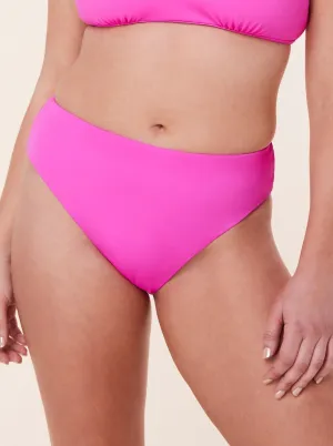 The 90s High Waisted Bottom - Eco Nylon - Neon Orchid