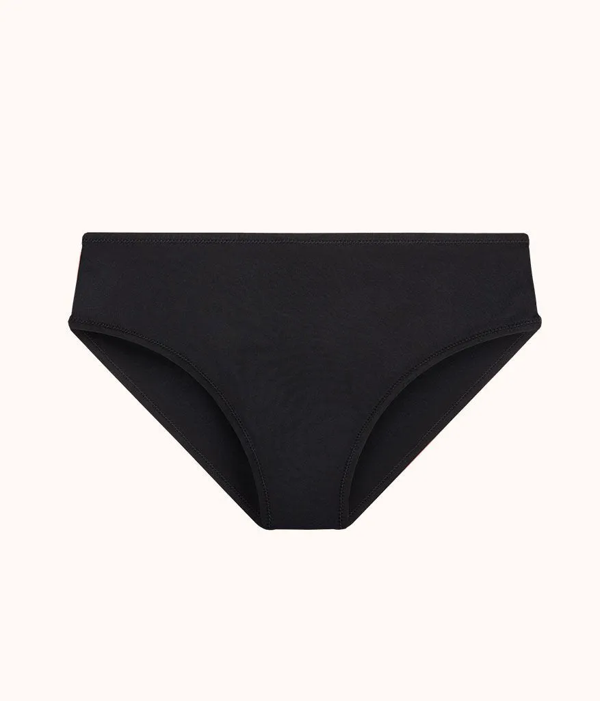 The Swim High Waist Bikini Bottom: Jet Black