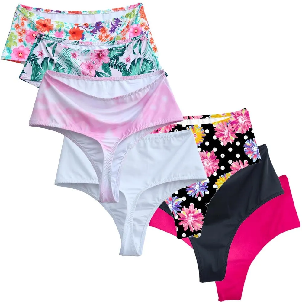 Thong Bikini Bottoms, High Waisted Brazilian Swimsuit, High Waist Brazilian Bikini BottomsSuits