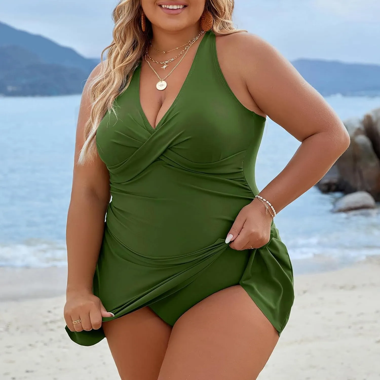 Thong Swimsuits for Women Tummy Control Cheeky High Cut Bathing Suits Swimsuits 1 Piece Vintage Slimming Swimwear