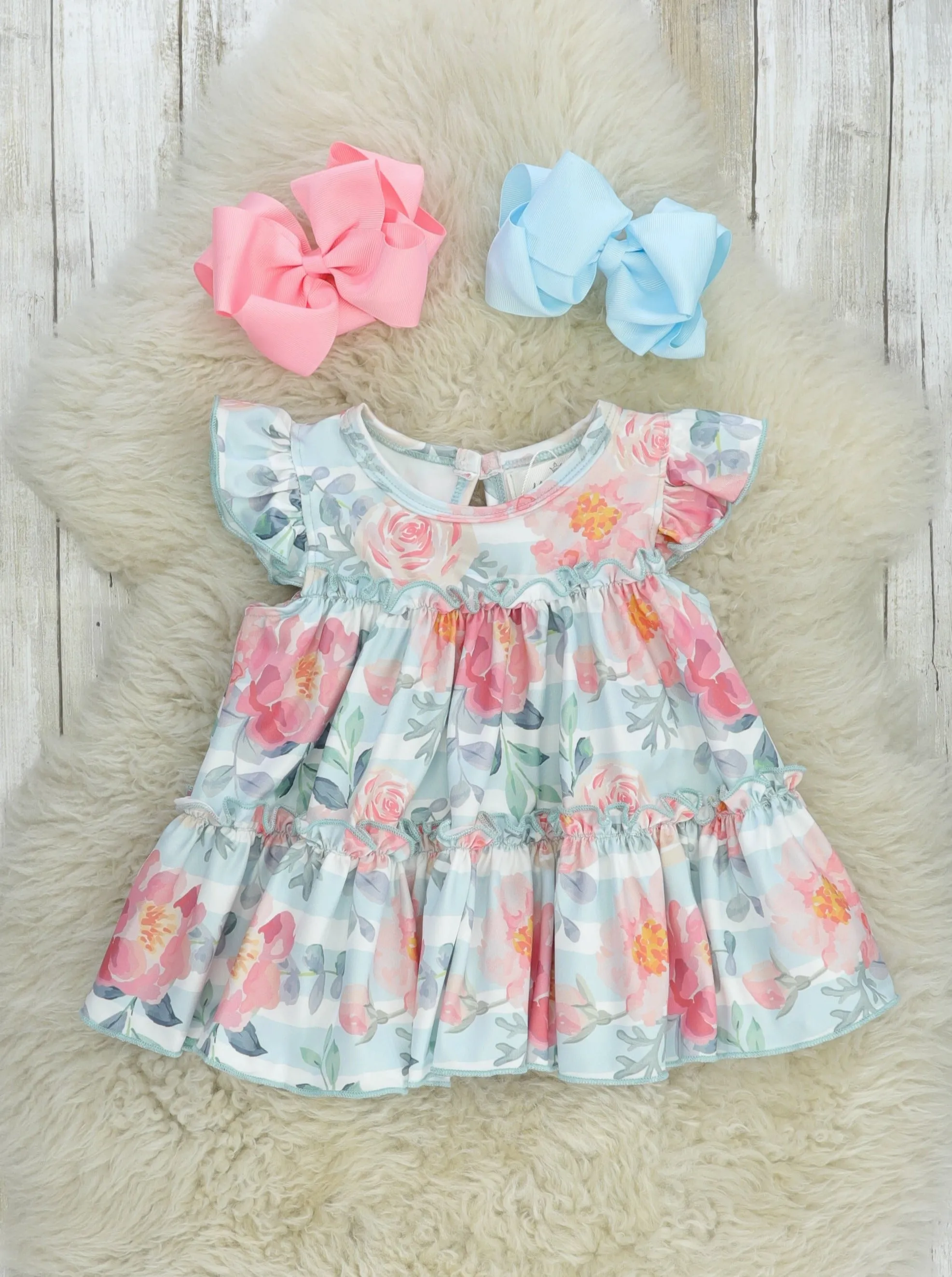 Tiered Ruffle Tunic - Pink Rose