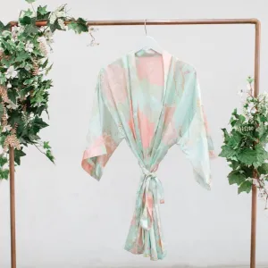 Tiffany Blue Big Floral Robe