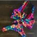 Tiny shredded print bikini sexy back strapping European style split swimsuit girl swimwear