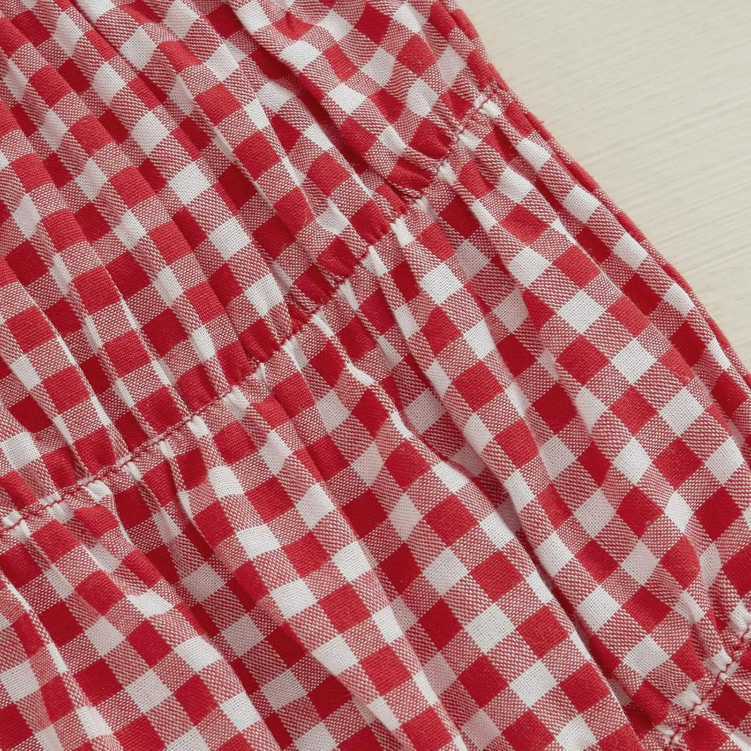 Toddler Baby Girl Gingham Shorts Summer Clothes Plaid Print Short Bloomer Elastic Waist Ruffled Bloomers Bottoms