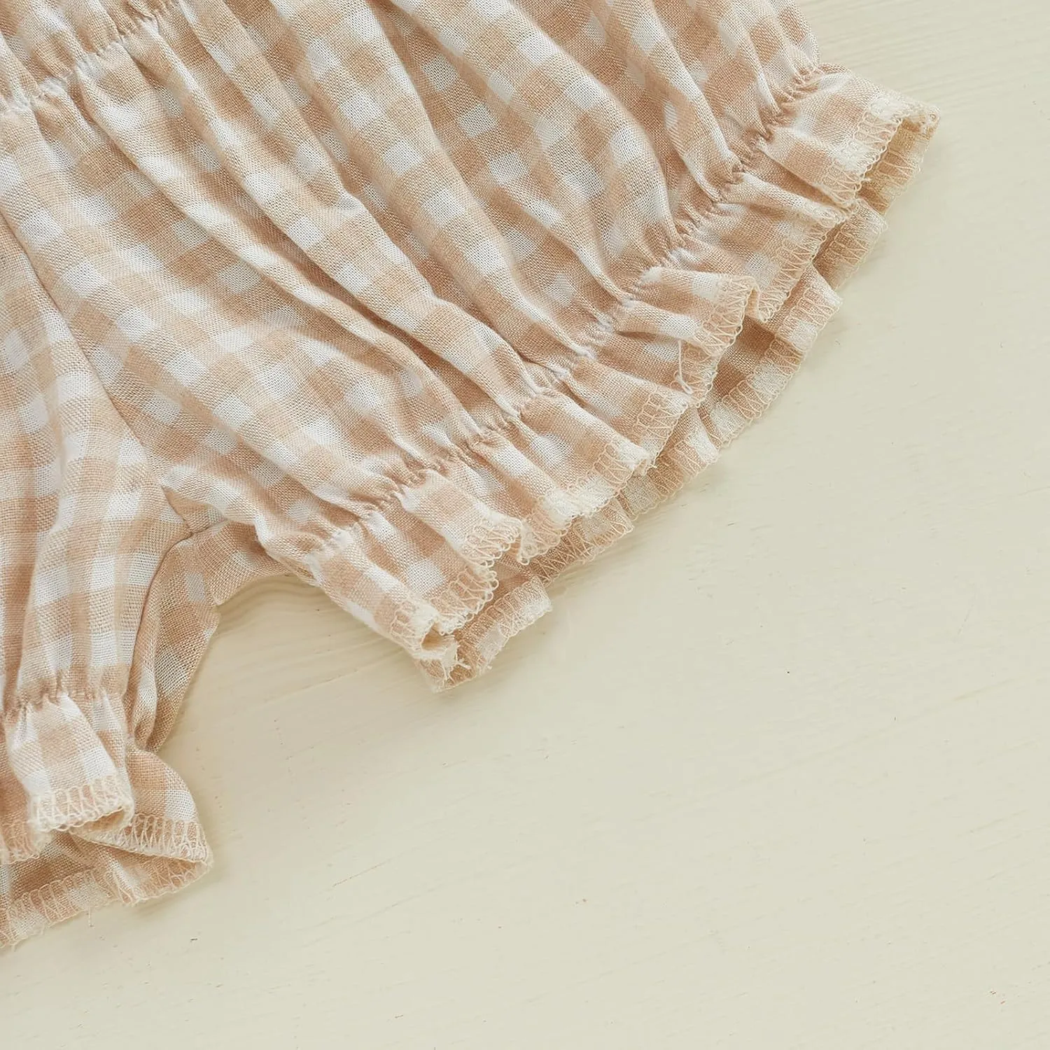 Toddler Baby Girl Gingham Shorts Summer Clothes Plaid Print Short Bloomer Elastic Waist Ruffled Bloomers Bottoms