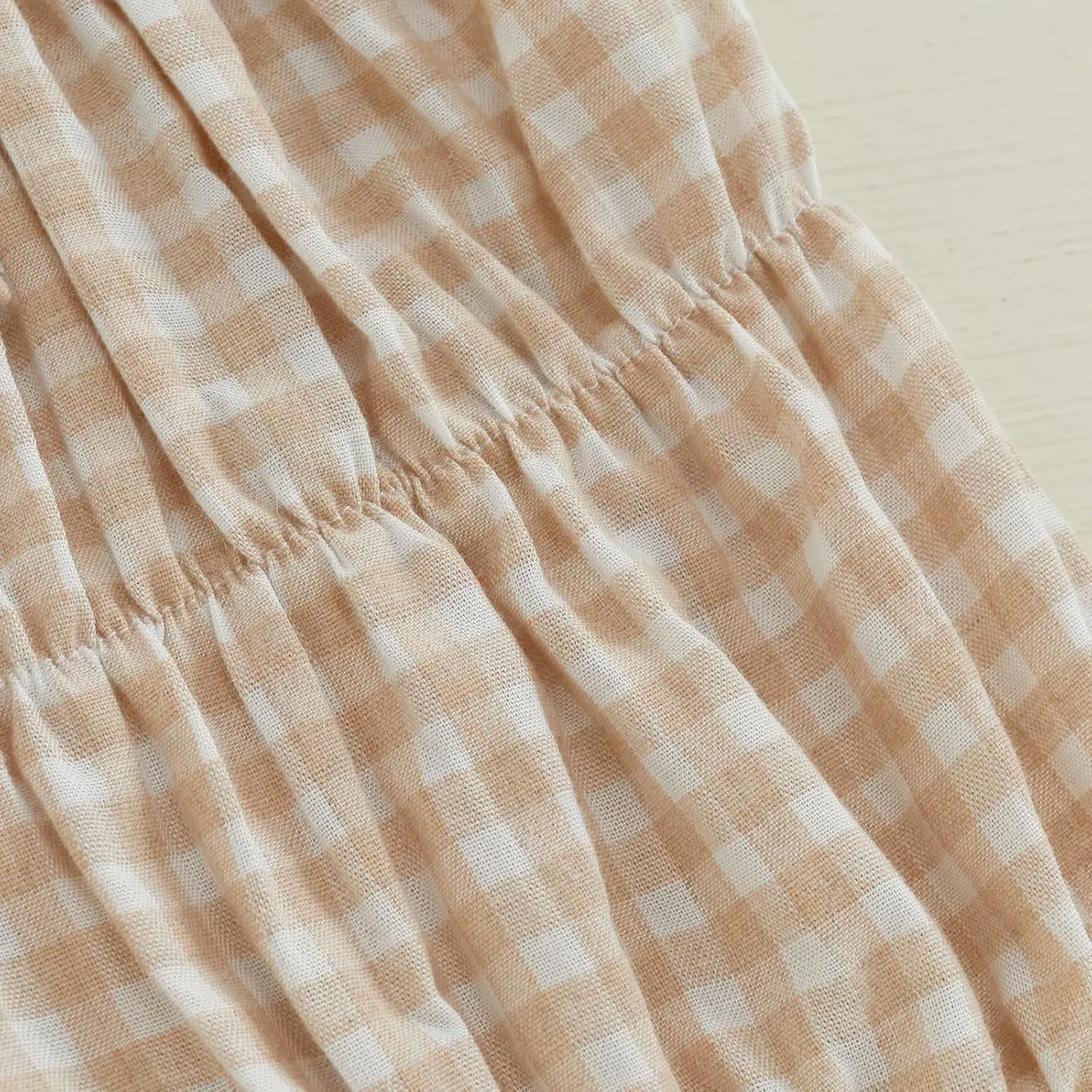 Toddler Baby Girl Gingham Shorts Summer Clothes Plaid Print Short Bloomer Elastic Waist Ruffled Bloomers Bottoms