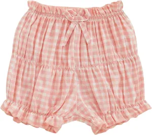 Toddler Baby Girl Gingham Shorts Summer Clothes Plaid Print Short Bloomer Elastic Waist Ruffled Bloomers Bottoms