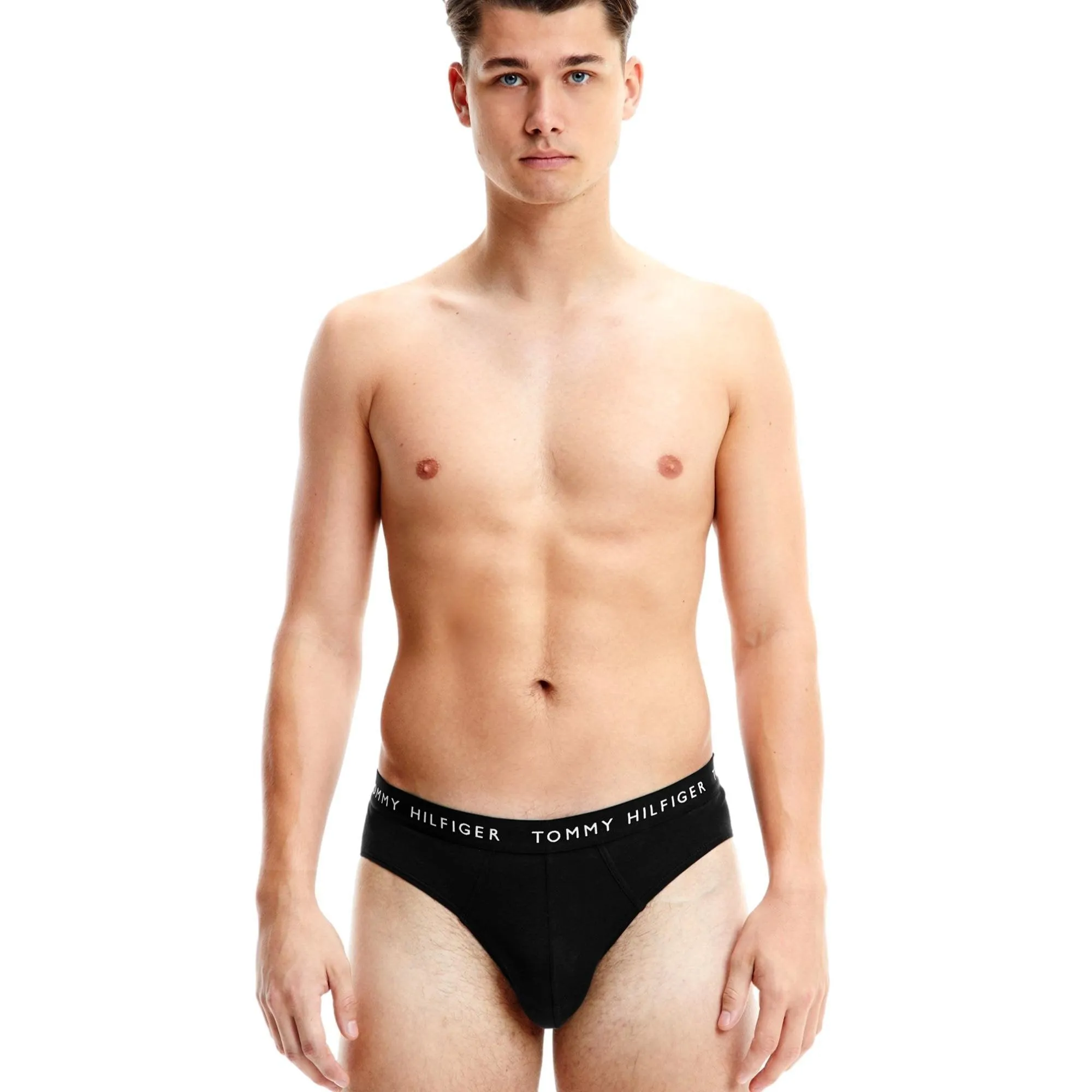 Tommy Hilfiger 3 Pack Stretch Recycled Cotton Briefs - Black/Sublunar/White
