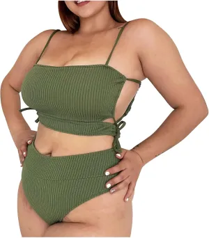 Top Sets for Women Plus Size Beach Match Sexy Hawaiian High Cut Triangle Top Swimsuits Shorts Sets Women 2025