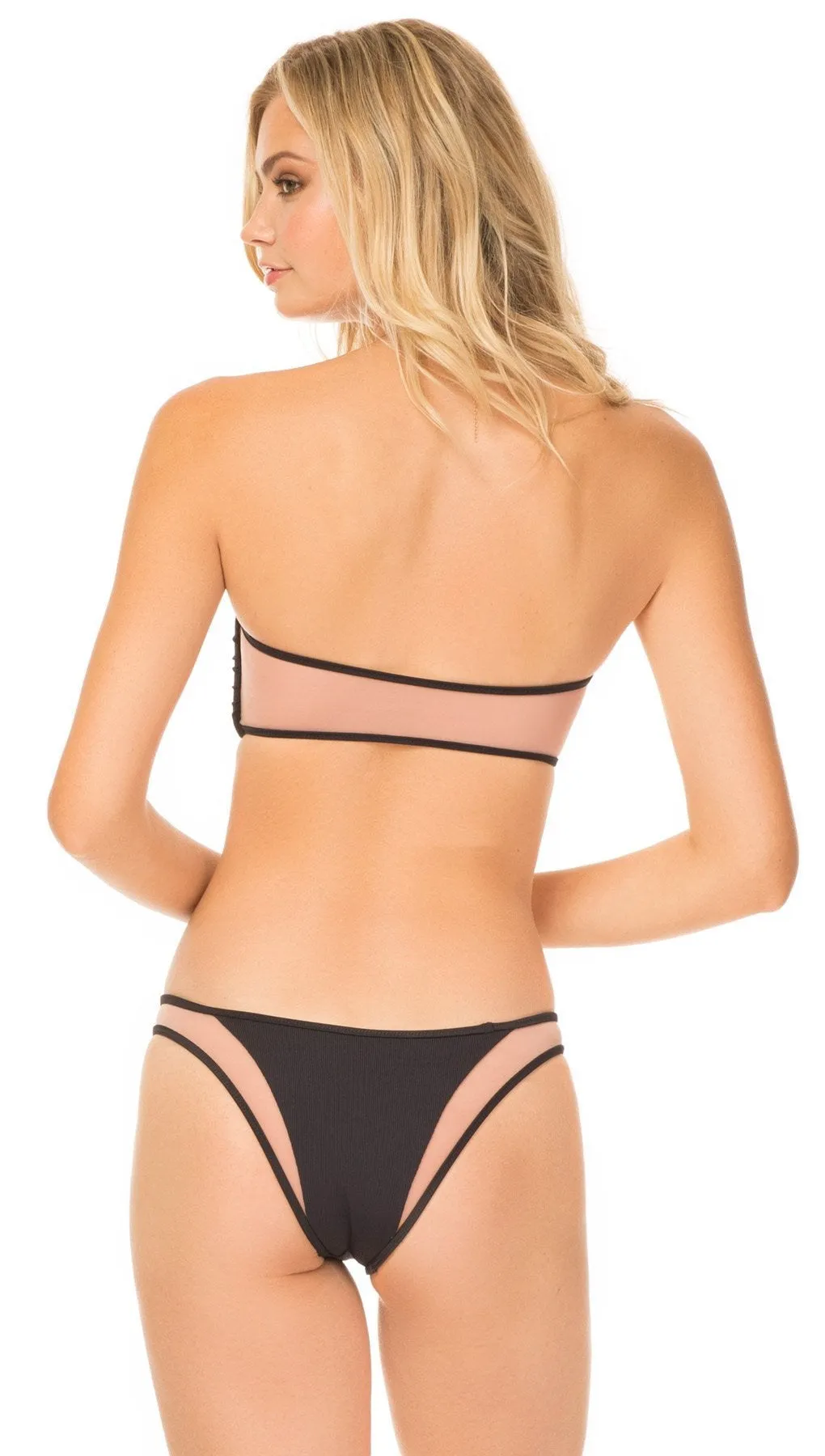Tori Praver Royale Bandeau Bikini Top Black