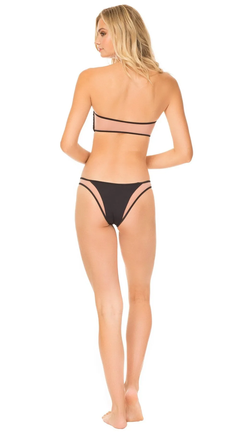 Tori Praver Royale Bandeau Bikini Top Black