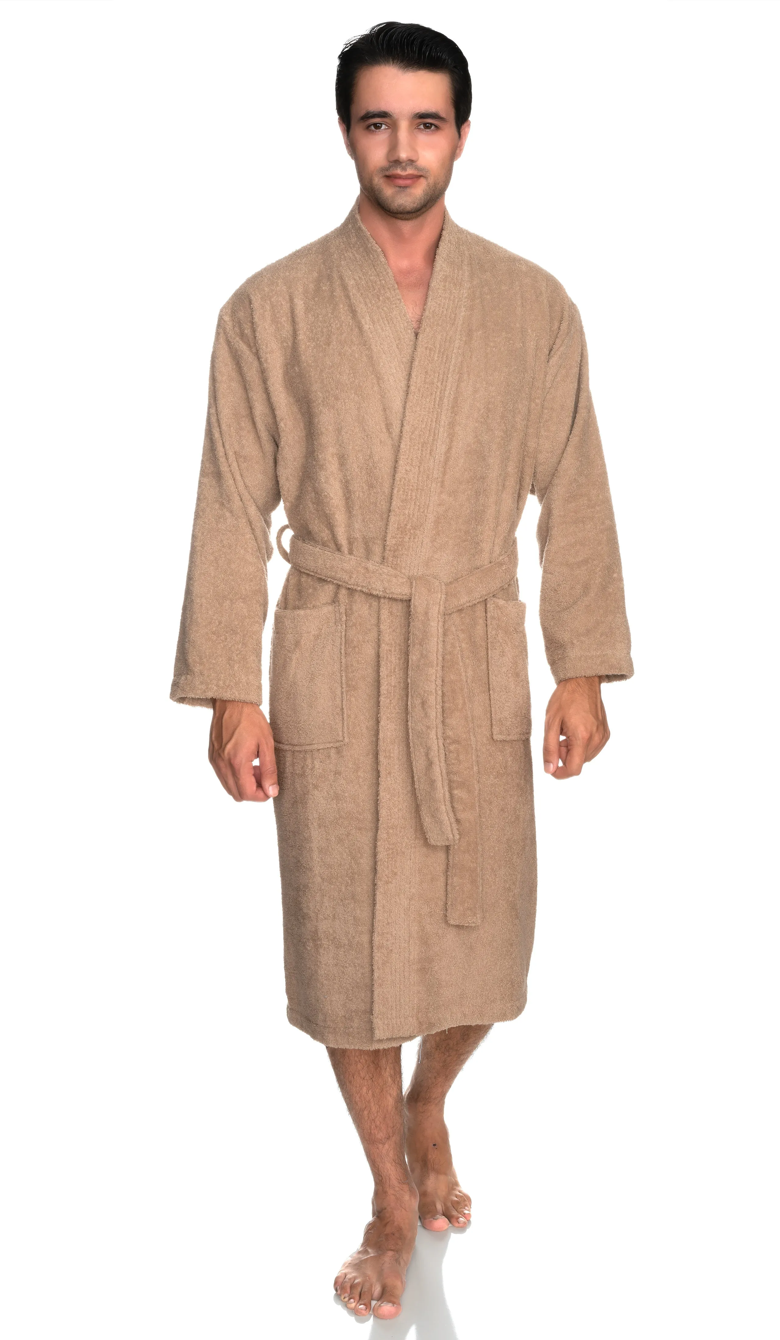 TowelSelections Mens Robe, 100% Cotton Terry Cloth Bathrobe, Spa Bath Robes for Men
