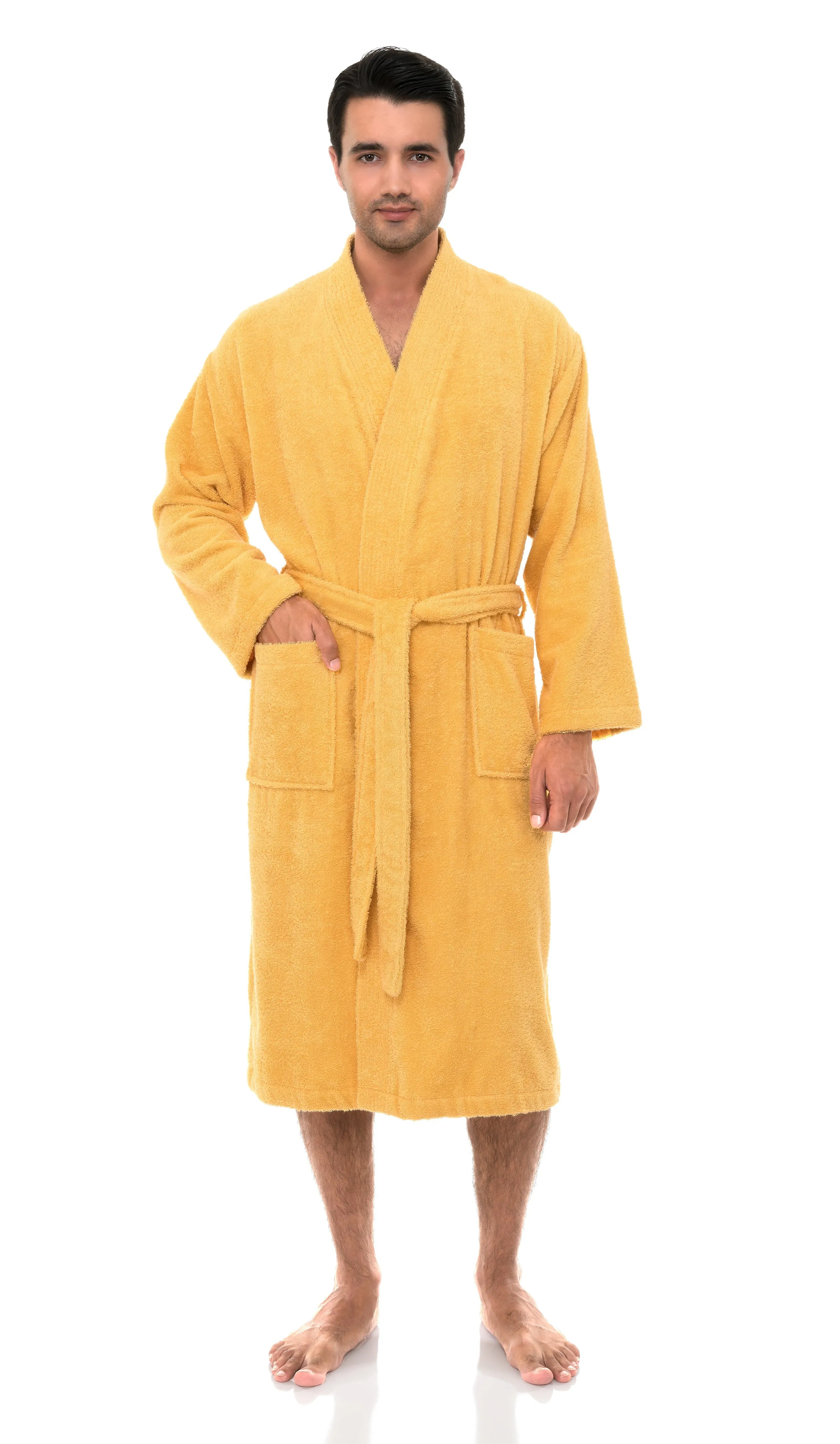 TowelSelections Mens Robe, 100% Cotton Terry Cloth Bathrobe, Spa Bath Robes for Men