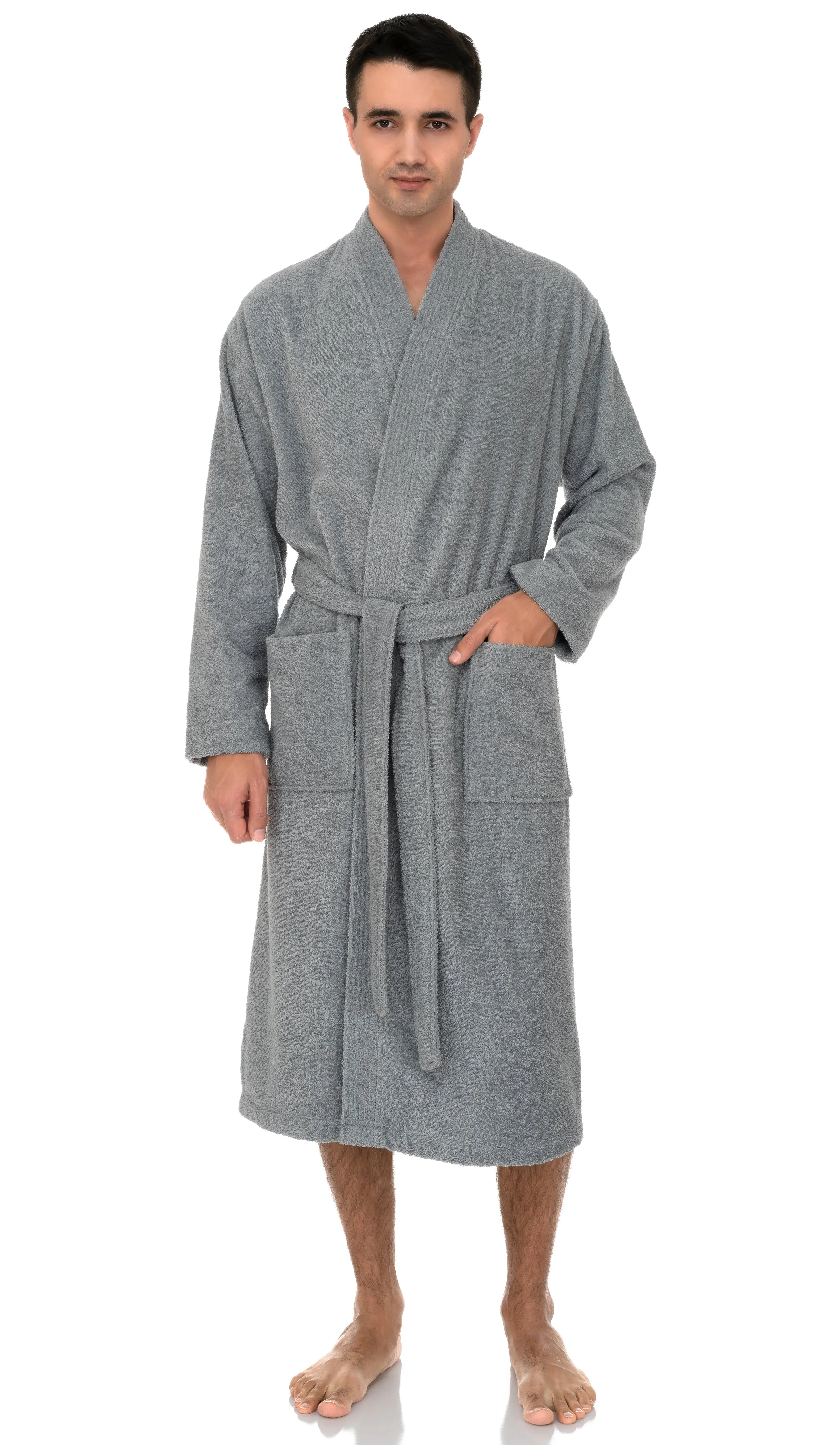TowelSelections Mens Robe, 100% Cotton Terry Cloth Bathrobe, Spa Bath Robes for Men