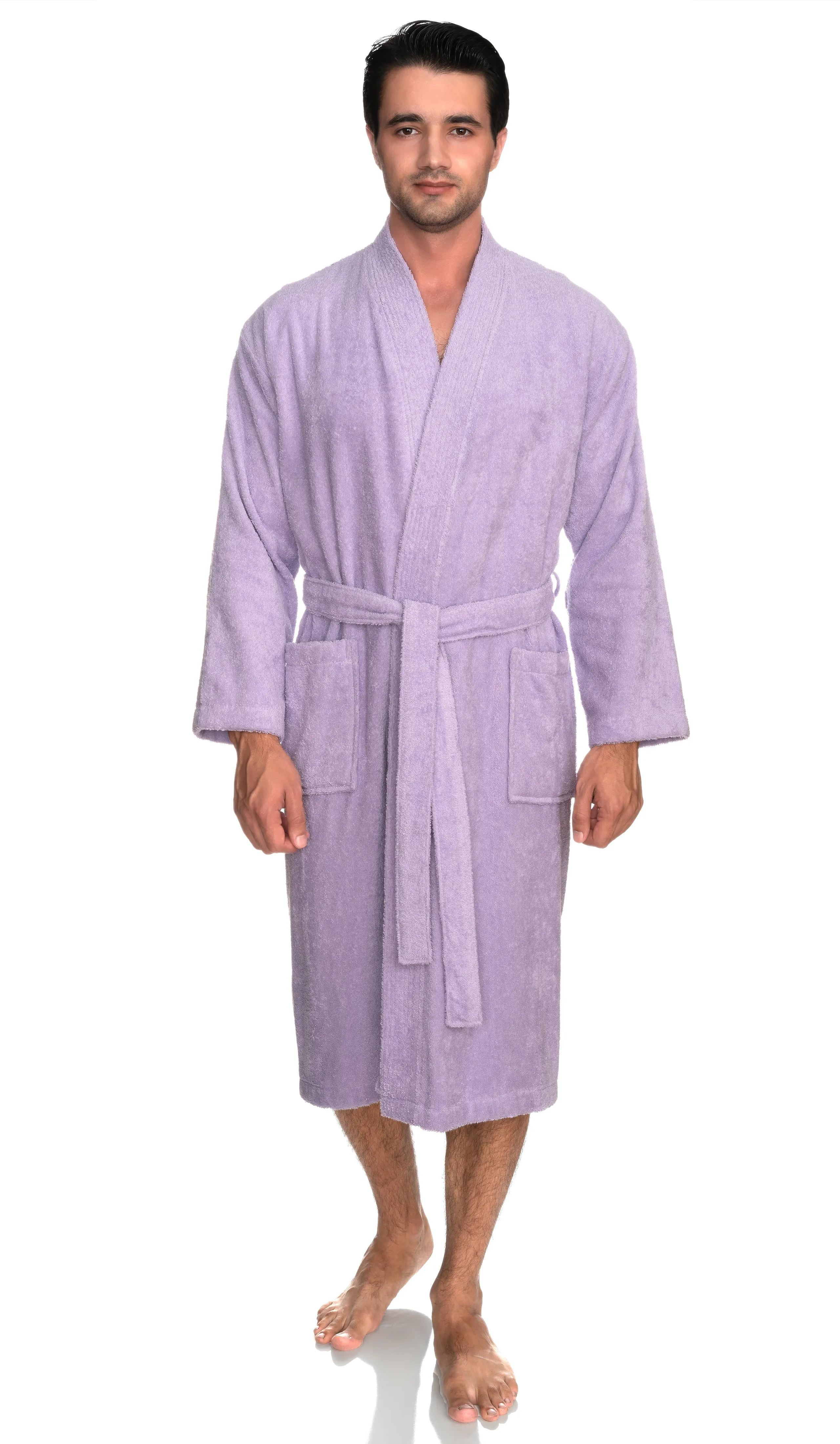 TowelSelections Mens Robe, 100% Cotton Terry Cloth Bathrobe, Spa Bath Robes for Men