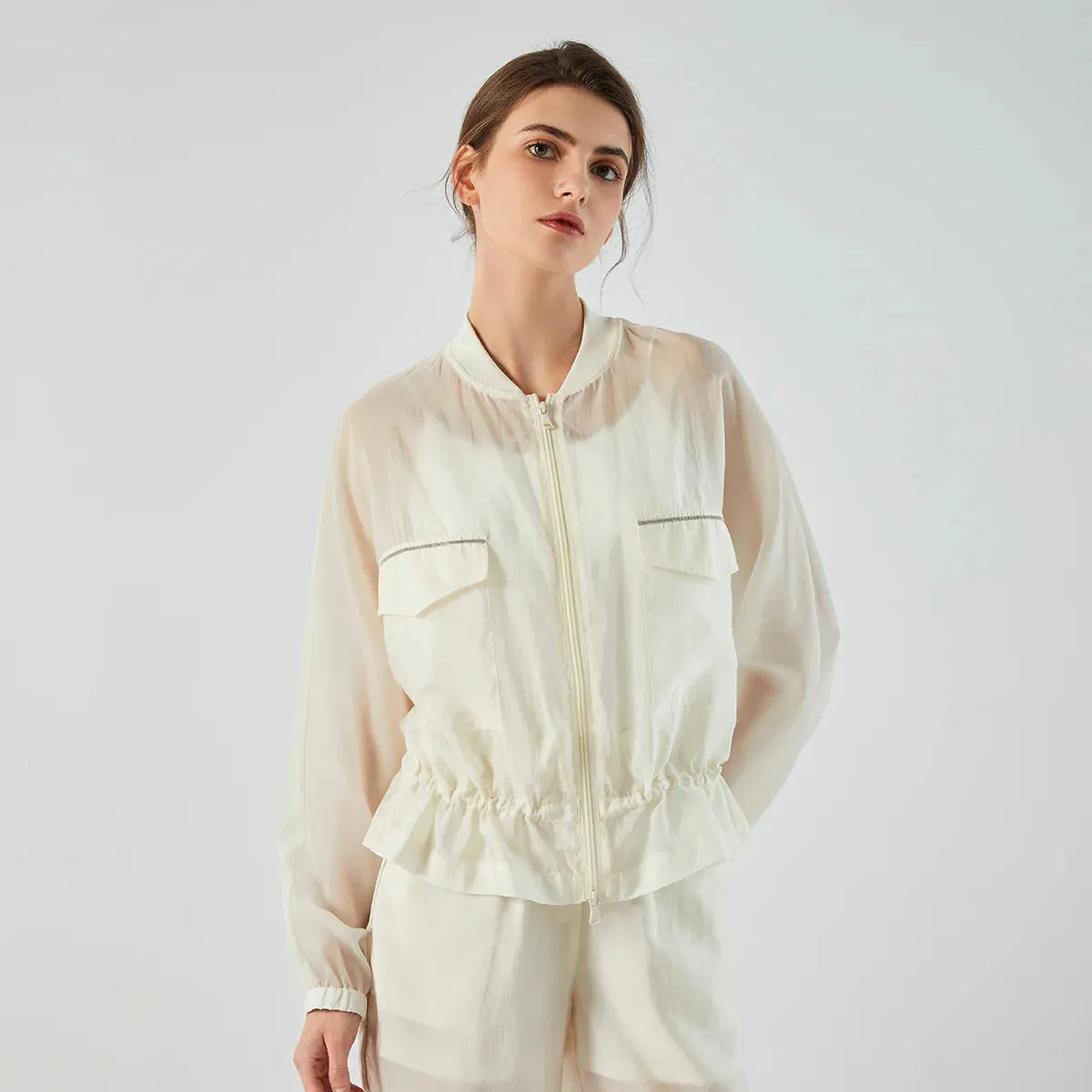 Translucent Long-Sleeve Tops