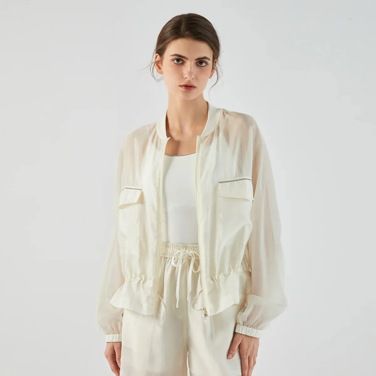 Translucent Long-Sleeve Tops