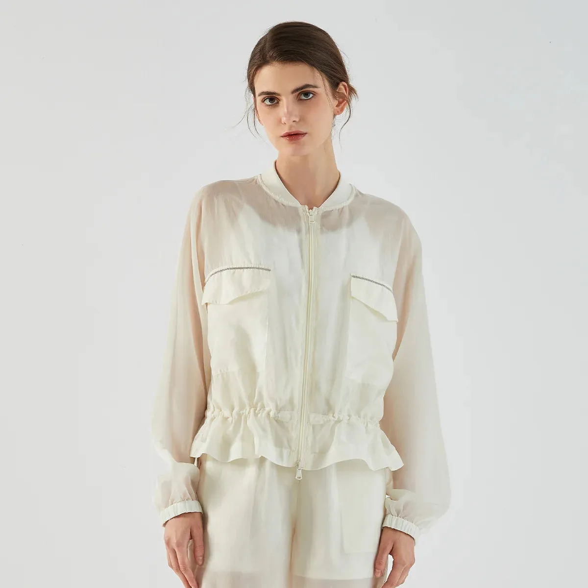 Translucent Long-Sleeve Tops