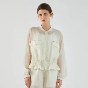 Translucent Long-Sleeve Tops