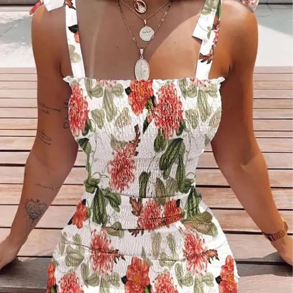 Trendy Solid Strap Short White Dresses Off Shoulder Mini Dress