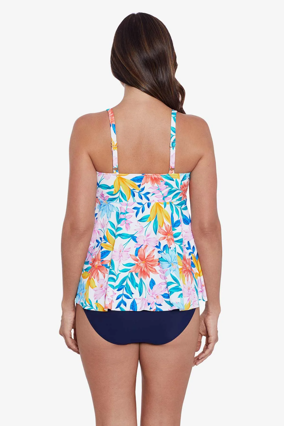 Tropical Breeze V-Neck Tankini Top