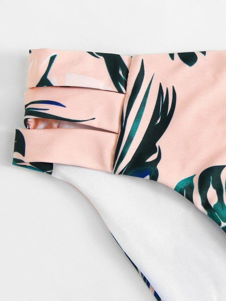 Tropical Print Bikini Set