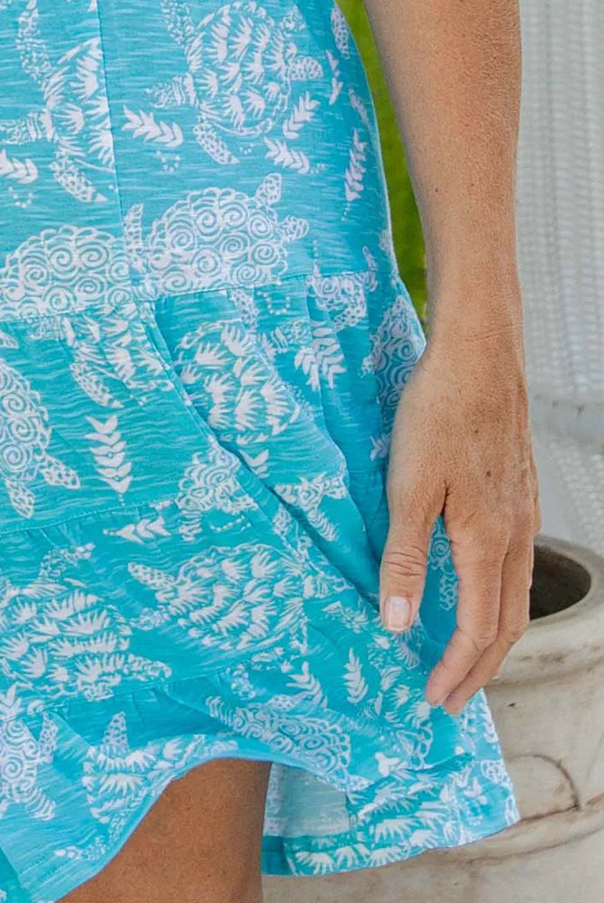 Turtle Ruffle Cotton Skirt