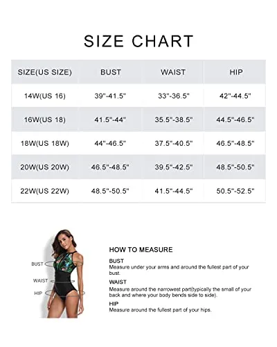 Twist Front Tummy Control Plus Size Tankini Swimsuit For Ladies-Green Floral