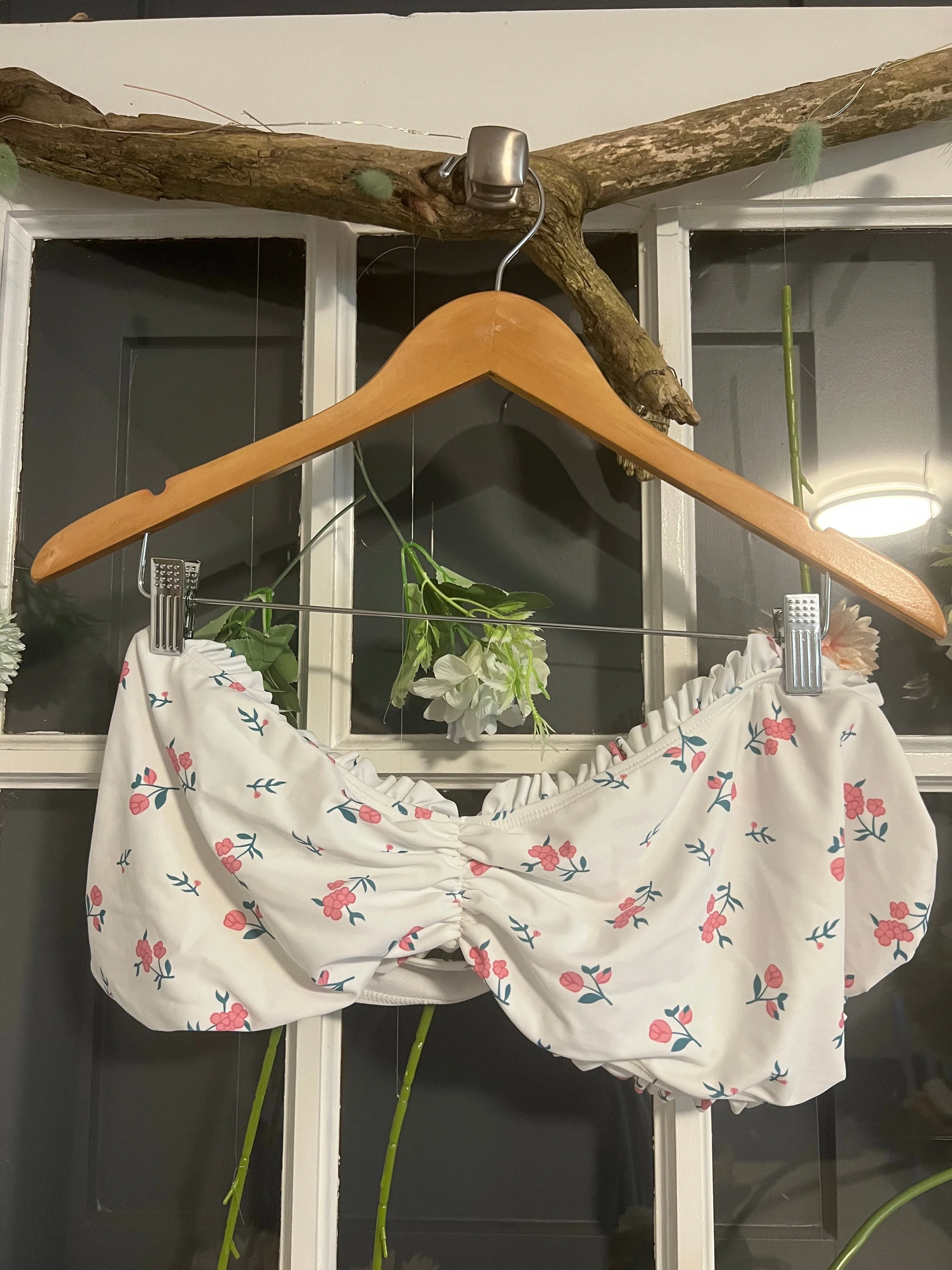 Two Floral Bikini Tops 3X