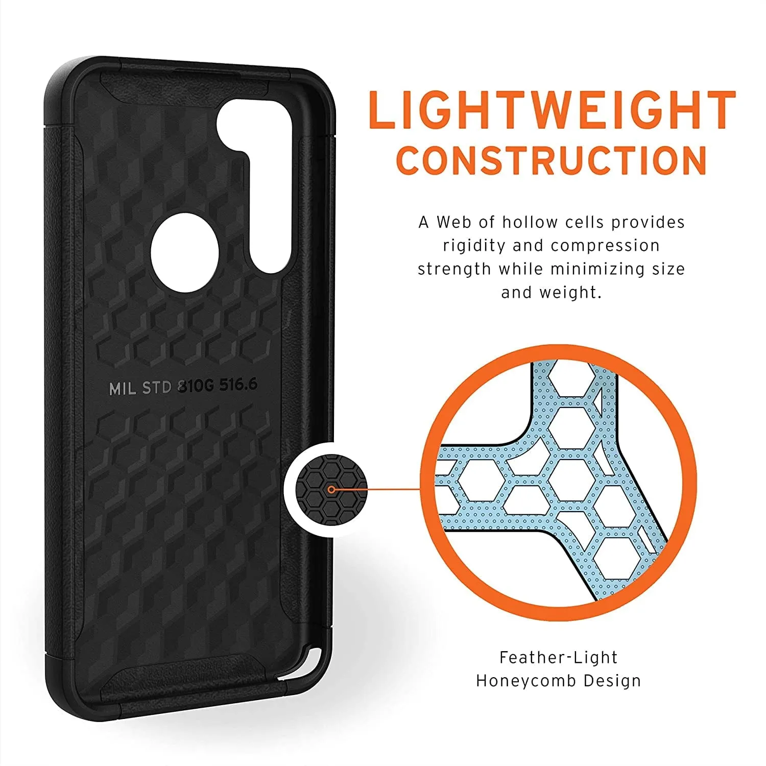 UAG Moto G Stylus/Moto G8 Stylus (2020) Case Scout [Black] Rugged Sleek Shockproof Lightweight Military Drop Tested Protective Cover