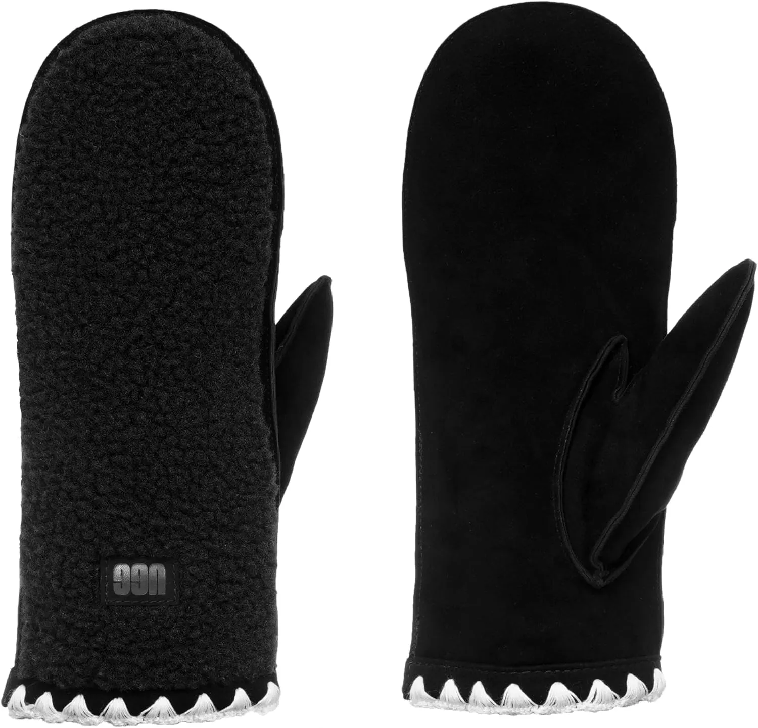 UGG Women's UGGFluff Scalloped Mittens - Genuine Leather Shell