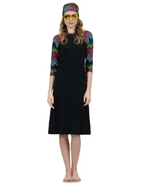 Undercover Waterwear Missoni Sleeve Black Swim Dress