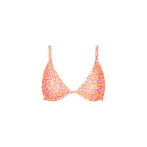 Underwire Triangle D  Cup Bikini Top - Sherbet Shimmer