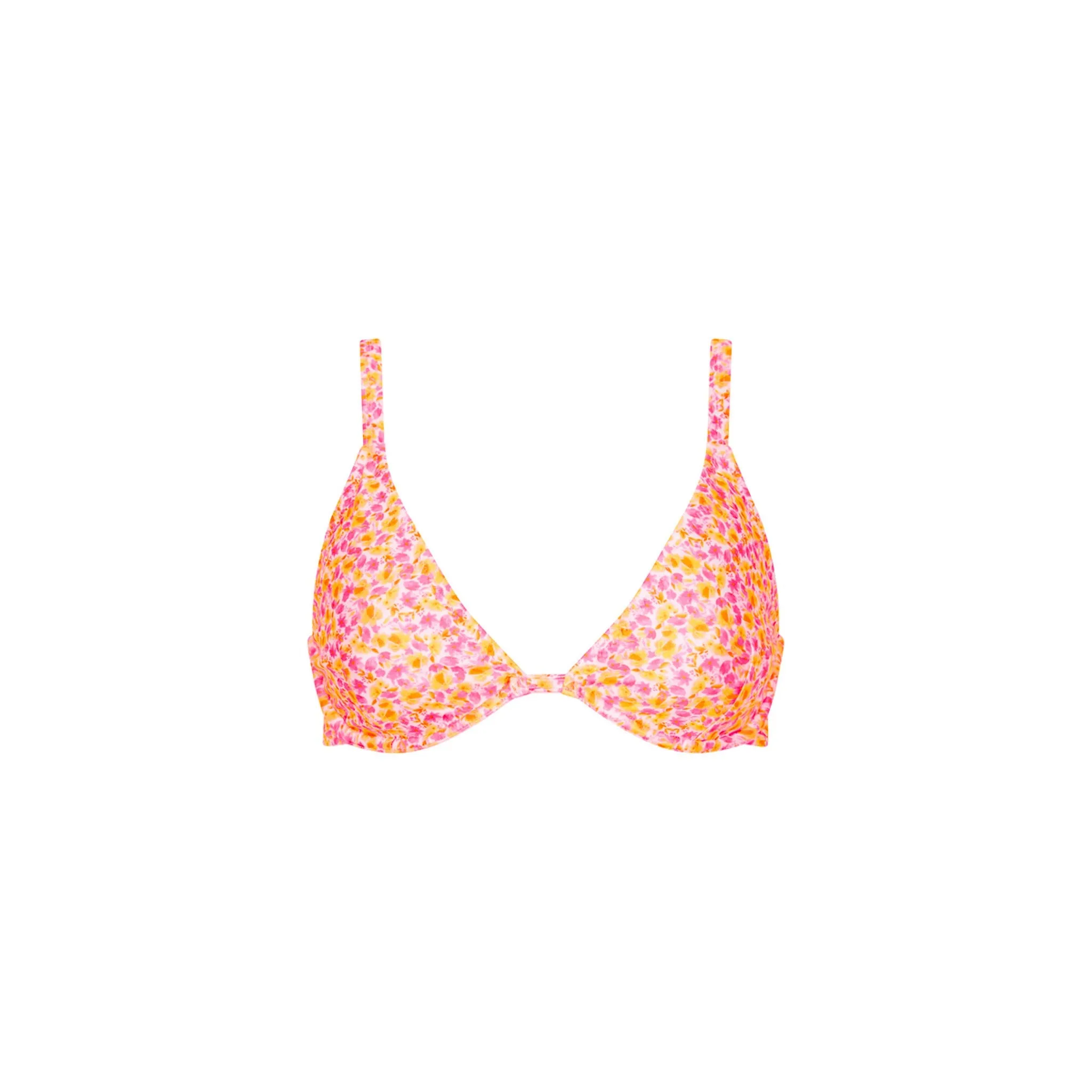 Underwire Triangle D  Cup Bikini Top - Sherbet Shimmer