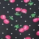 Unique Vintage Plus Size 1950s Black & Hot Pink Cherry Pin Dot Monroe Swim Bottom