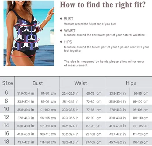 Upopby V-neck Slim Swimsuit Two-Piece Tankinis