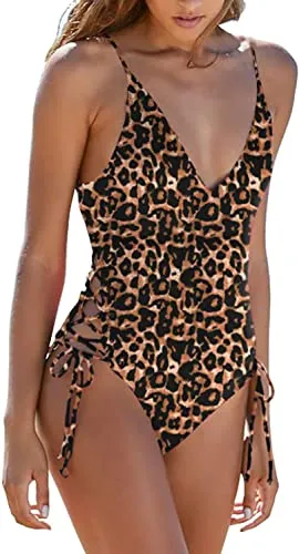 Upopby Women's Sexy One Piece Swimsuit Lace Cross Bandage Swimsuit