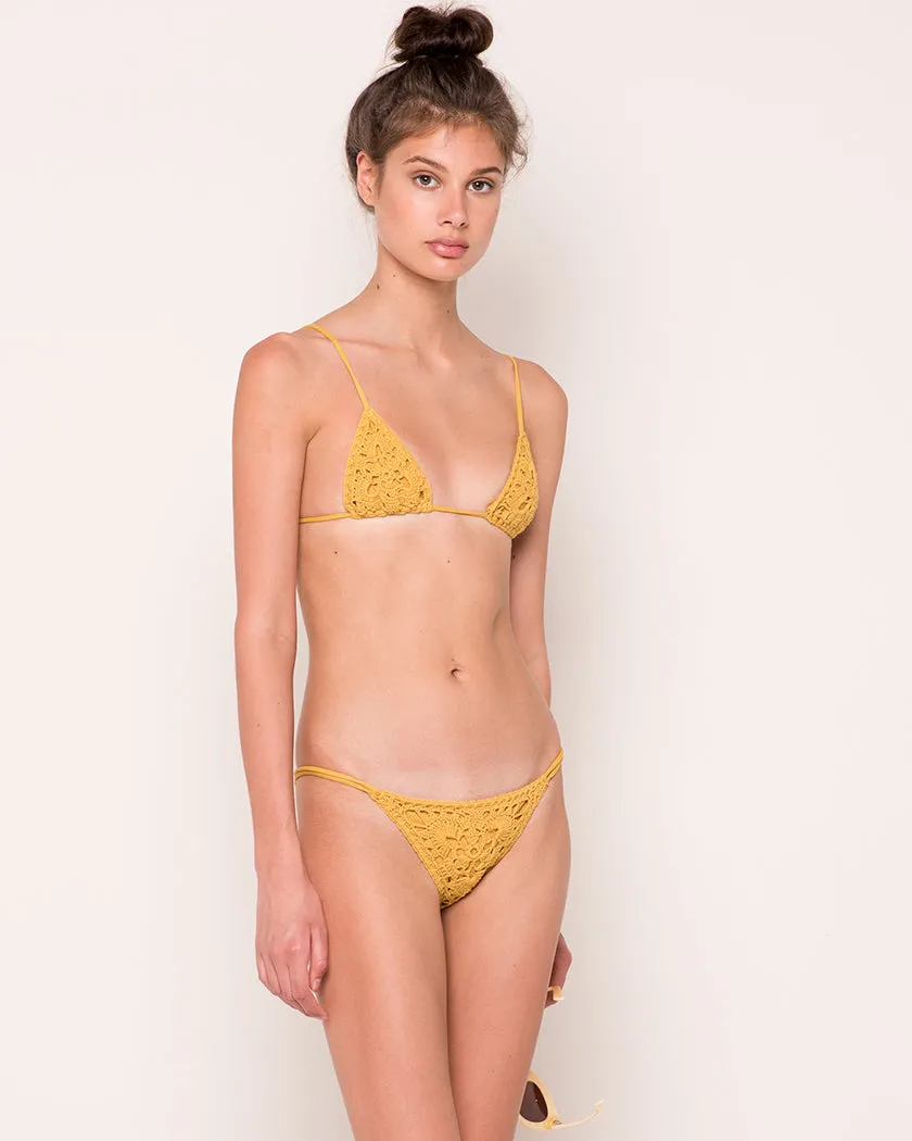VELZY BOTTOM | Mustard Crochet