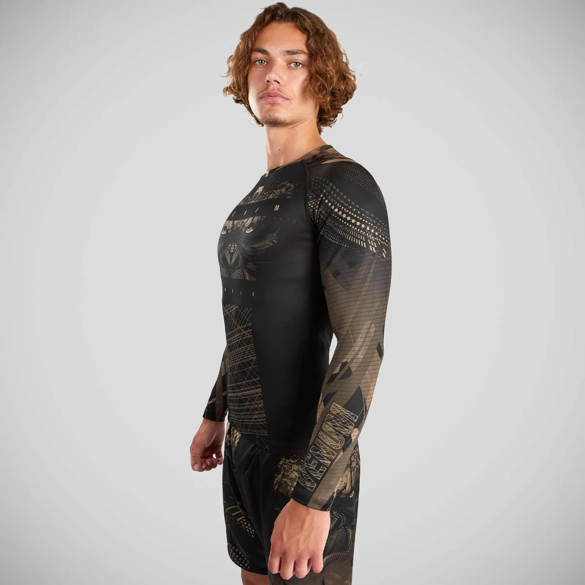 Venum Gorilla Jungle Long Sleeve Rash Guard Black/Sand