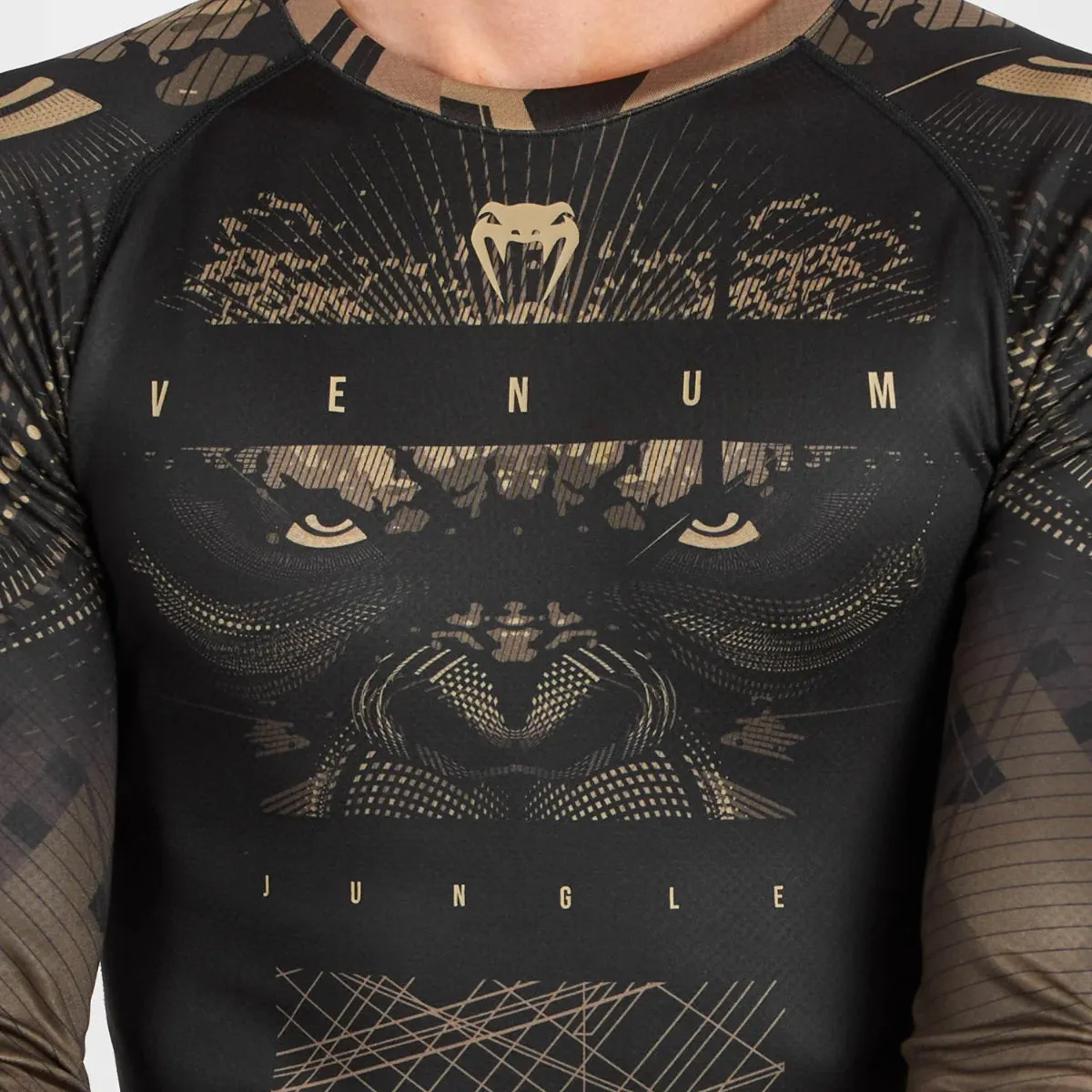 Venum Gorilla Jungle Long Sleeve Rash Guard Black/Sand