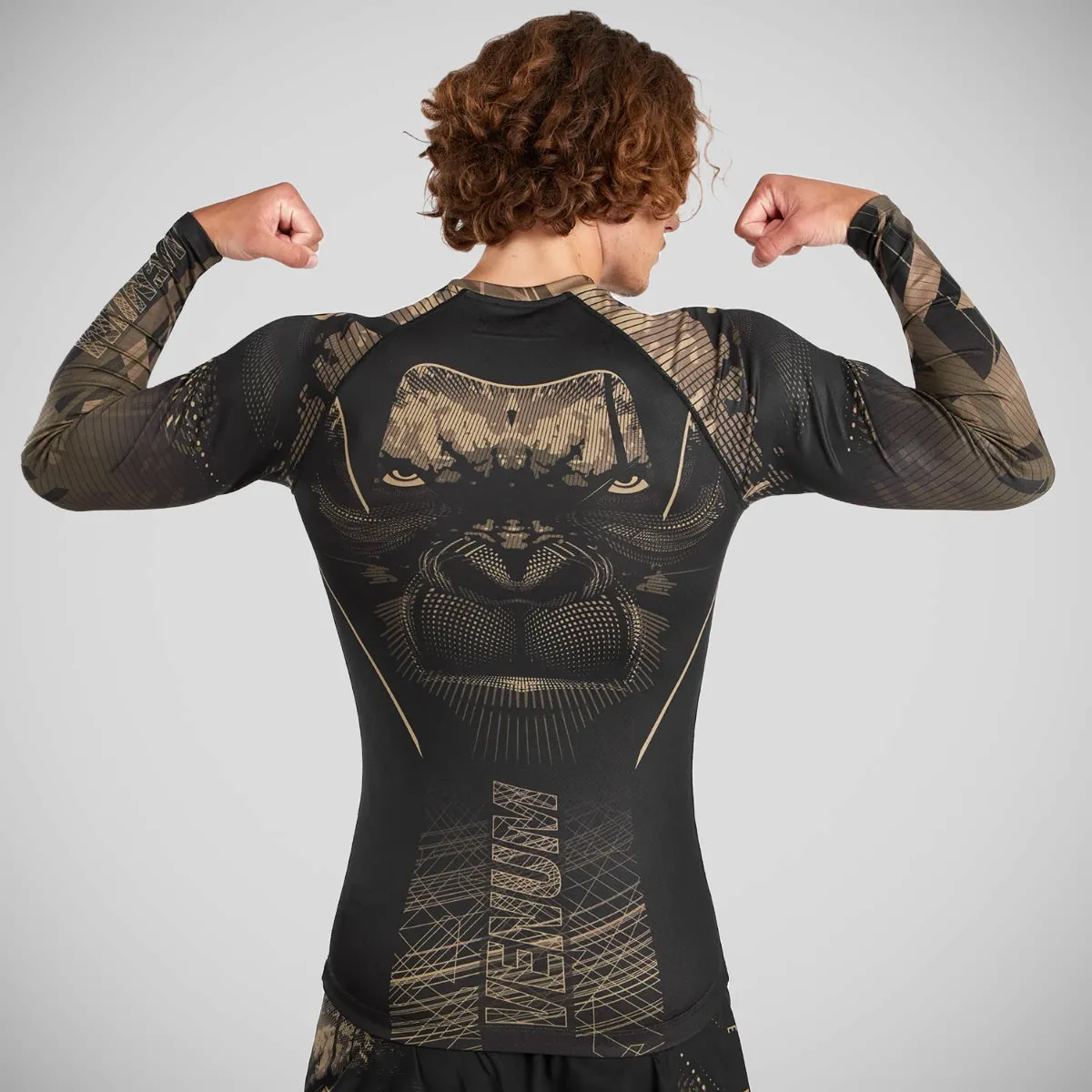 Venum Gorilla Jungle Long Sleeve Rash Guard Black/Sand