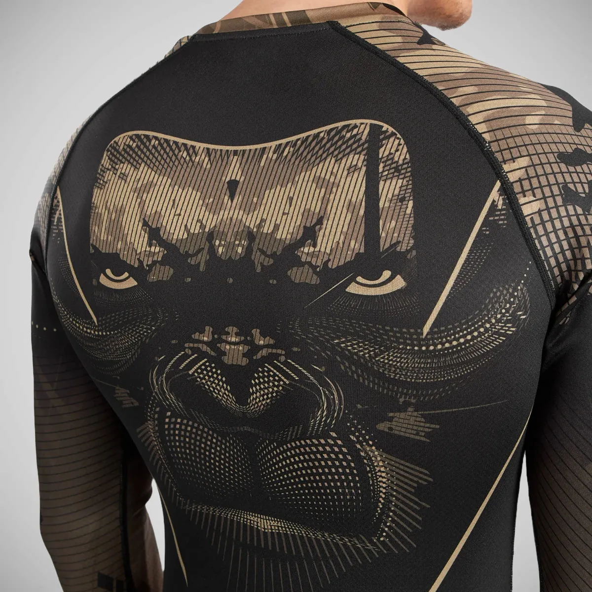 Venum Gorilla Jungle Long Sleeve Rash Guard Black/Sand