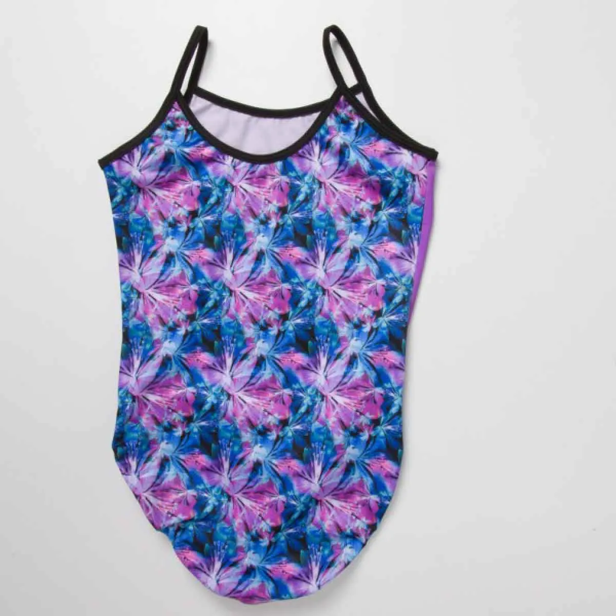 VIOLET FLOWERS ONE PIECE SWIMSUIT