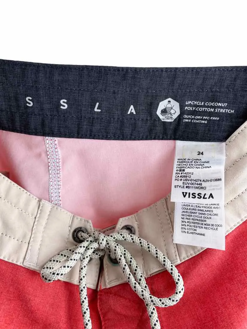 Vissla, Boys' Tie-Dye Swim Trunks, Red/Multi, Size 24 (8)
