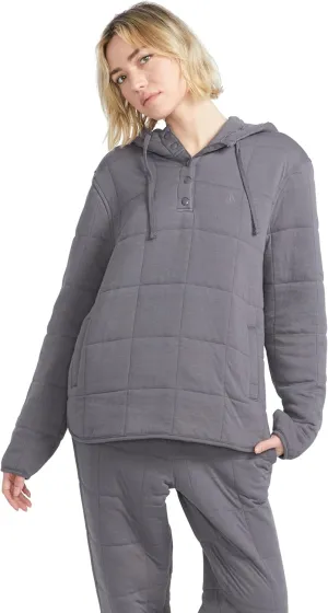 Volcom Women's Squared Off Loose Fitting Pullover Hoodie Fleece Sweatshirt