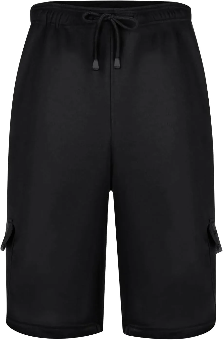 WENKOMG1 Casual Cargo Shorts for Men Elastic Waist Drawstring SweatShorts Jogging Workout Gym Shorts with Multi Pockets