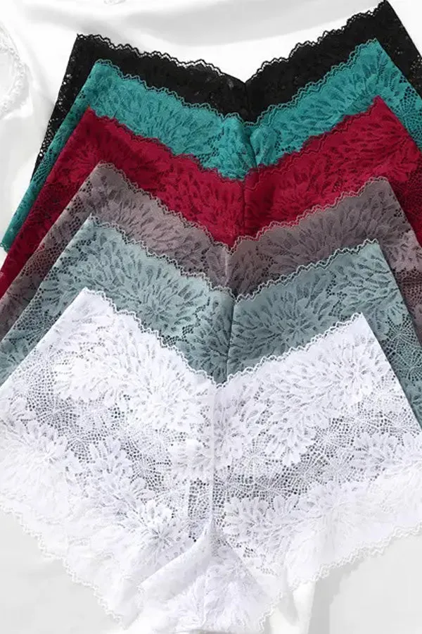 White Floral Lace Boyshorts