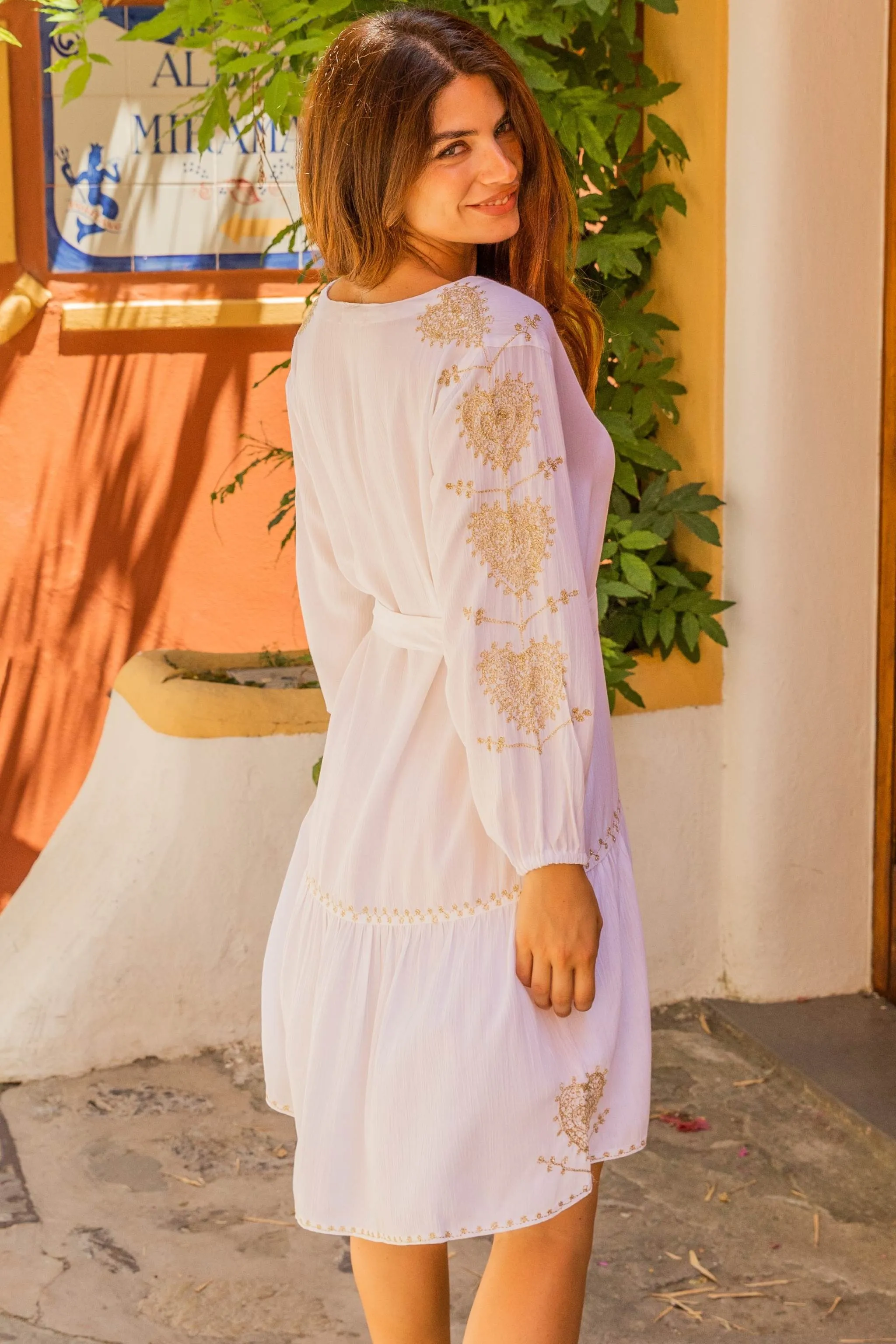 White Gold Beach Dress