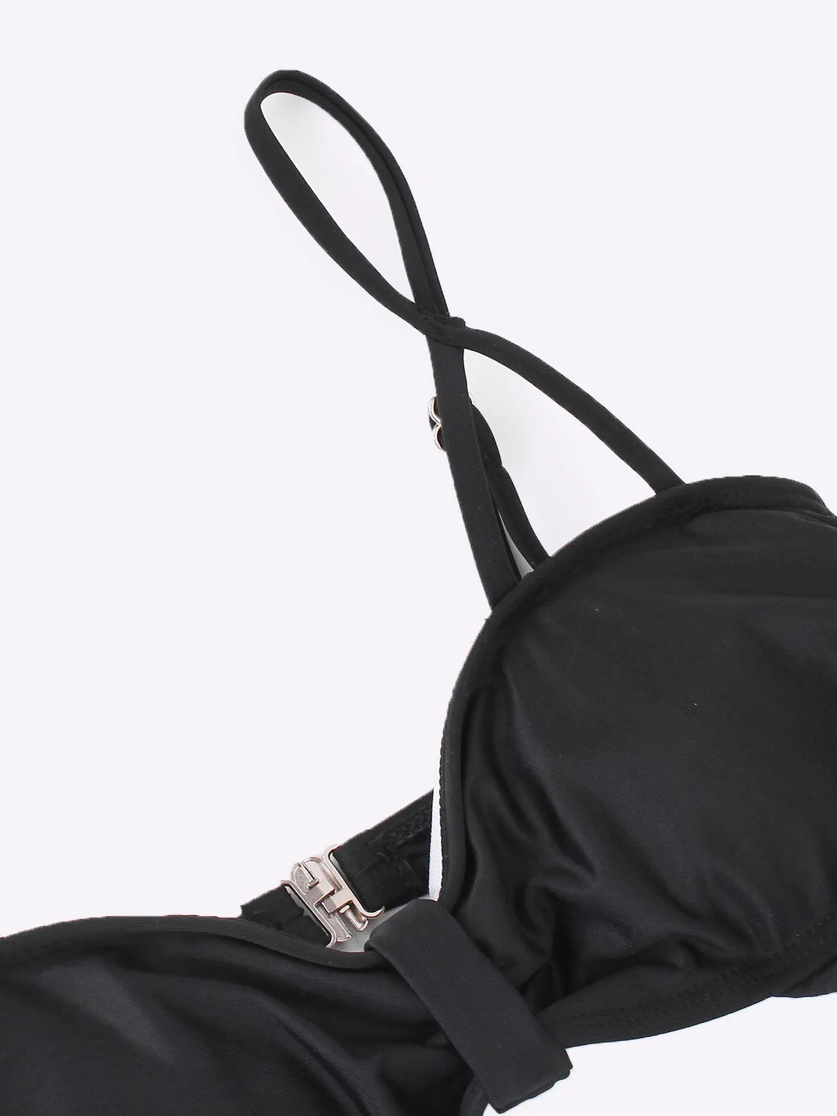 Wholesale Black Sleeveless Cut Out Bikinis